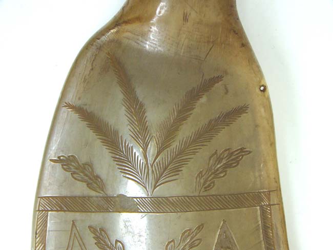 A Beautiful 19th century Sailor Carved Powder Horn circa 1850 — image 6